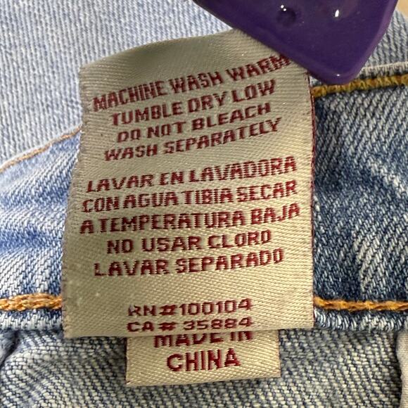 Y2k Distressed Flare Jeans Rockstar Girlfriend Trashy Coastal Cowgirl 25 27 x 31 - Picture 10 of 12